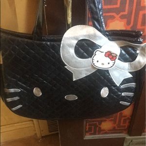 LAST ONE LEFT. Black HELLO KITTY bow bag